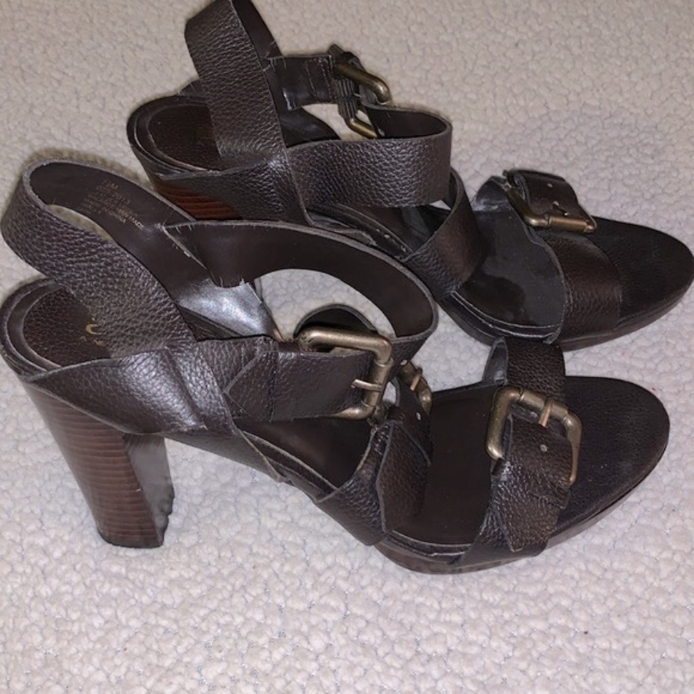 a.n.a Dark Brown Strappy Heels - Picture 3 of 6